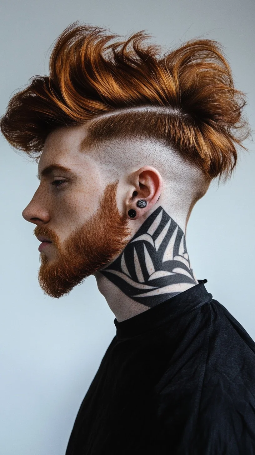 Bold and Edgy: The Textured Pompadour with Clean Undercut