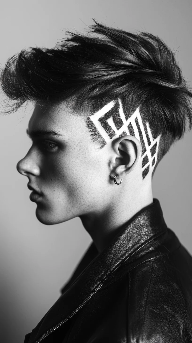 Edgy Geometric Undercut: A Bold Statement of Modern Self-Expression