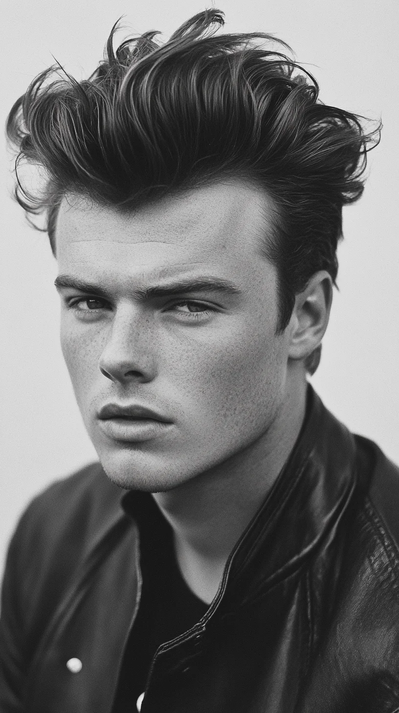 Effortlessly Bold: The Modern Textured Pompadour Hairstyle for a Standout Look