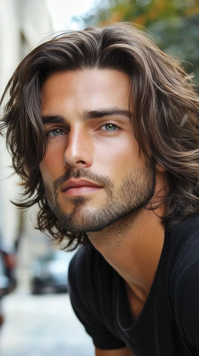 Effortlessly Chic Long Layers: The Ultimate Masculine Hairstyle