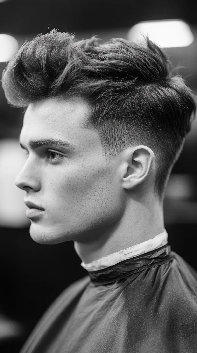 Effortlessly Chic: The Edgy Tapered Pompadour Hairstyle for Modern Men