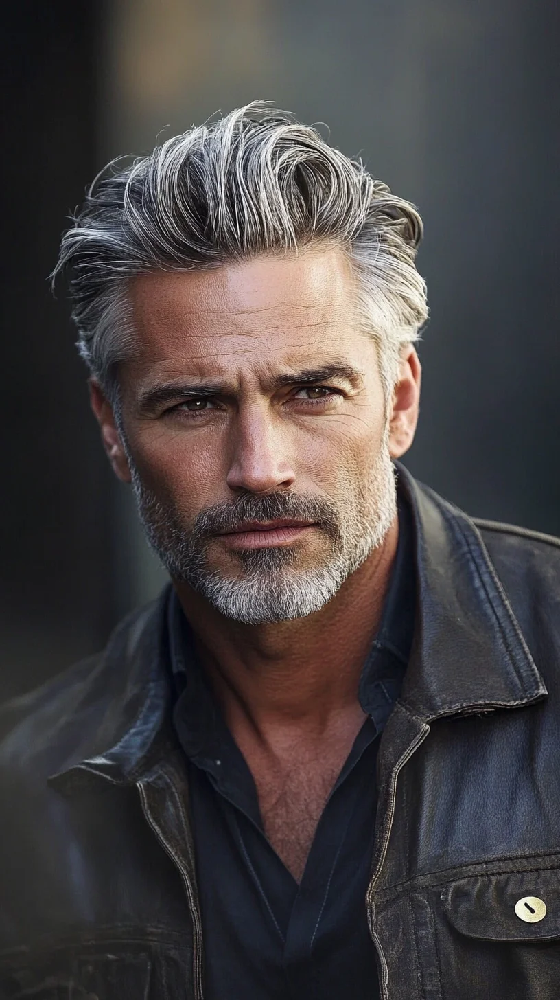 Effortlessly Chic: The Modern Grey Undercut for the Distinguished Gentleman