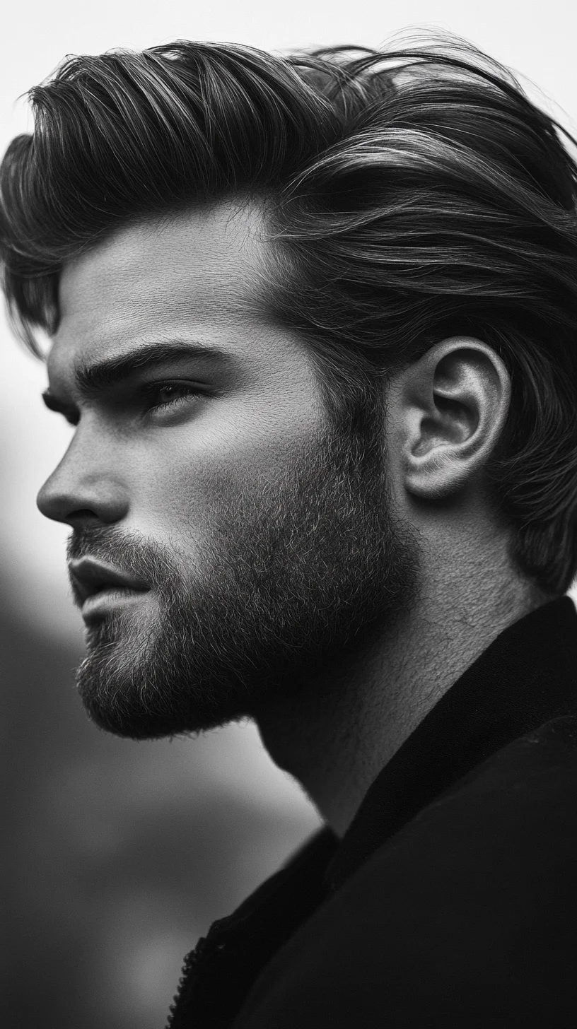 Effortlessly Chic: The Modern Textured Pompadour for a Dashing Look