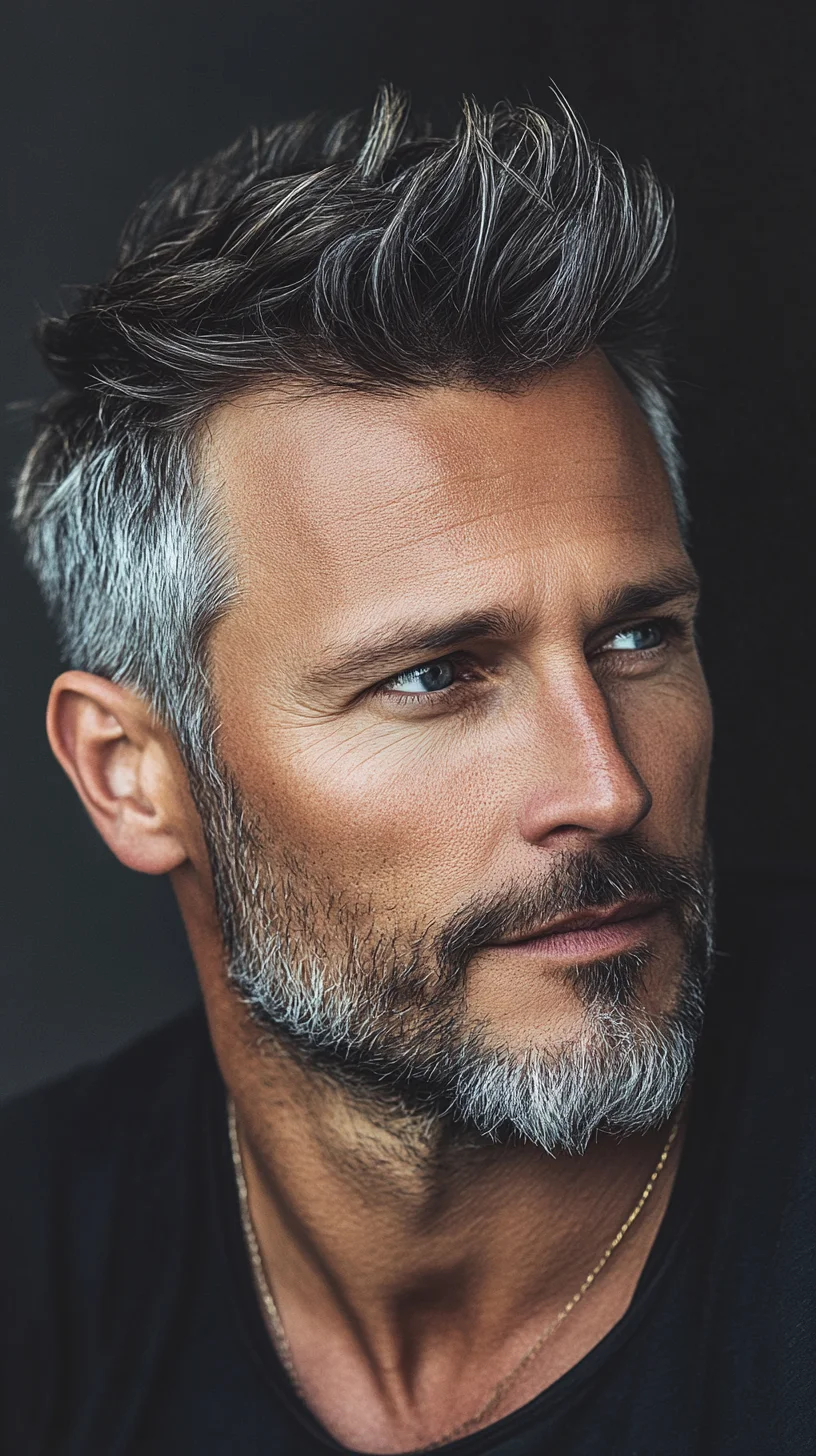 Effortlessly Chic: The Textured Grey Fade Haircut for Modern Men