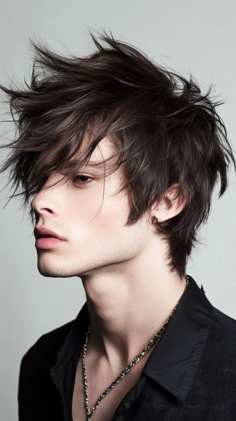 Effortlessly Choppy: A Bold, Textured Hairstyle Perfect for the Modern Trendsetter