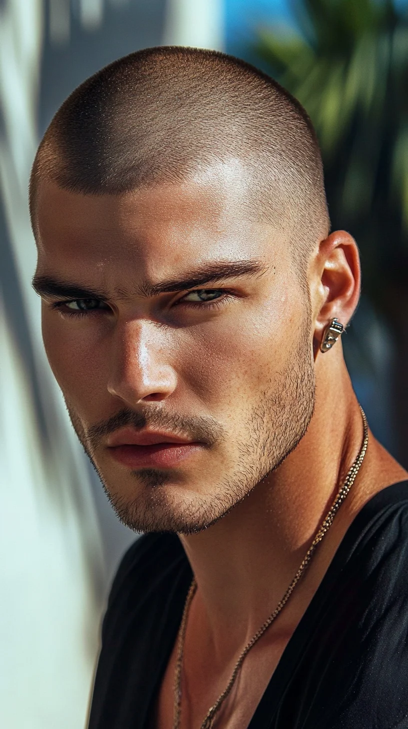 Effortlessly Cool: The Bold Buzz Cut for the Modern Man