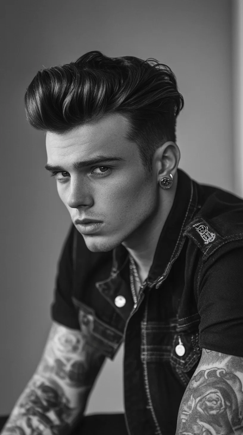 Effortlessly Cool: The Classic Undercut with Voluminous Quiff