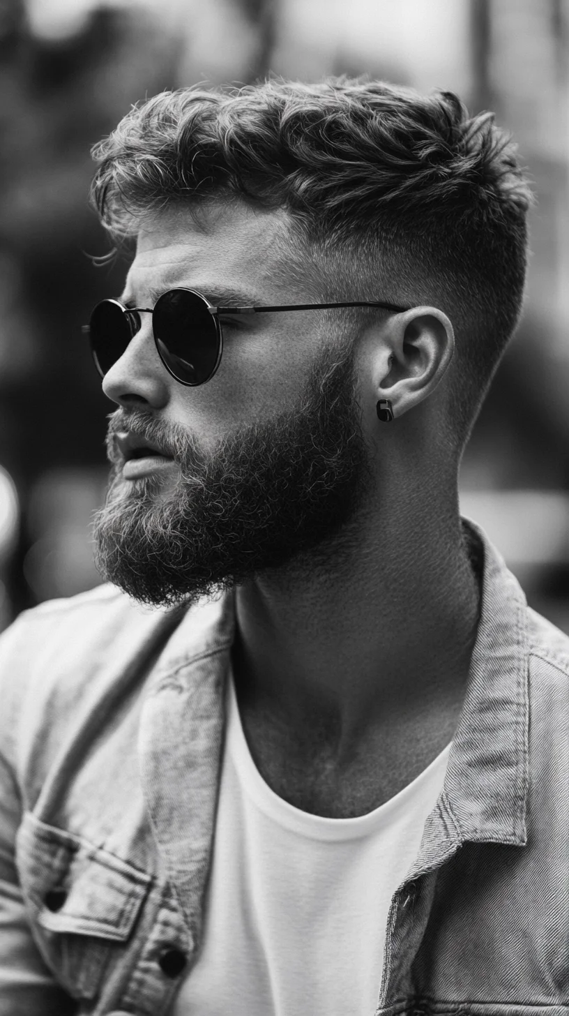 Effortlessly Cool: The Modern Textured Crop with Beard