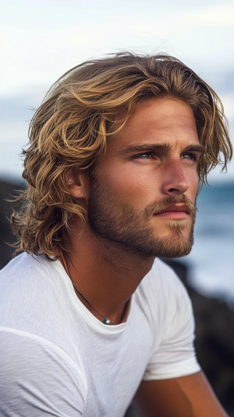 Effortlessly Cool: The Surfer-Inspired Long Layered Waves Hairstyle