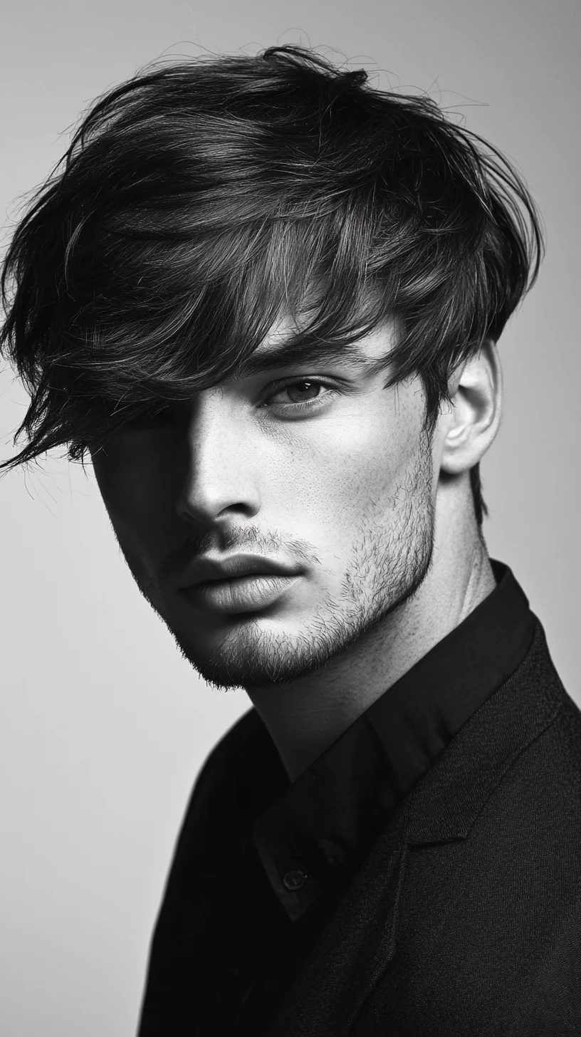 Effortlessly Cool: The Textured Fringe Hairstyle for Modern Men