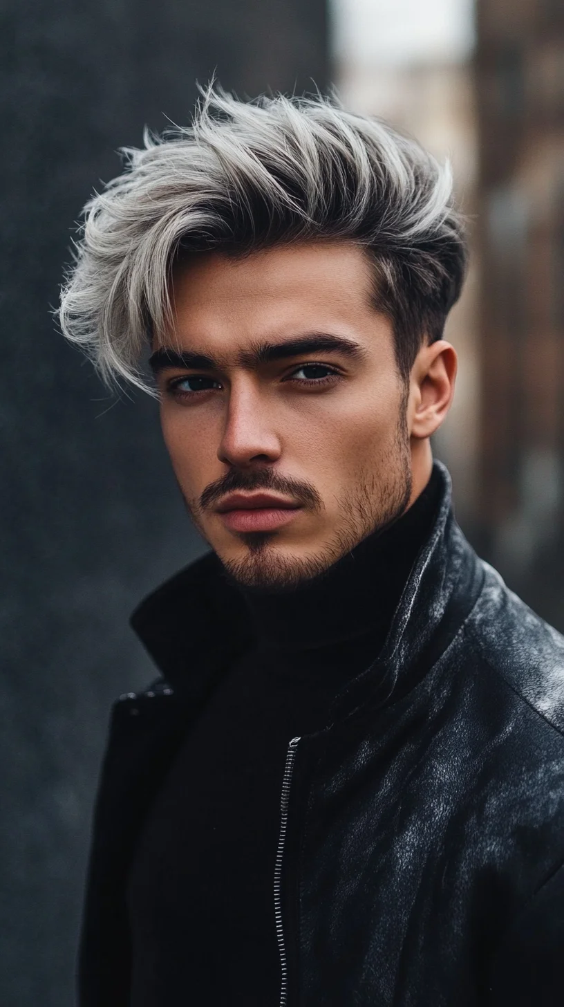 Effortlessly Cool: The Textured Silver Undercut for Modern Sophistication