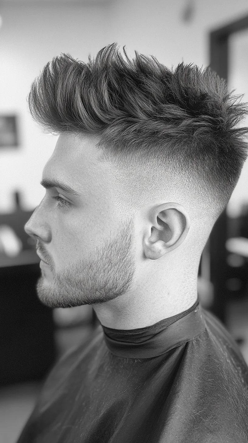 Effortlessly Edgy: The Textured Faux Hawk for a Bold Look