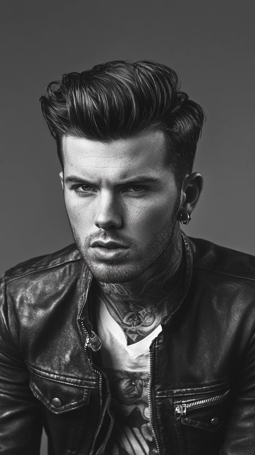 Effortlessly Sophisticated: The Textured Pompadour for Modern Edge