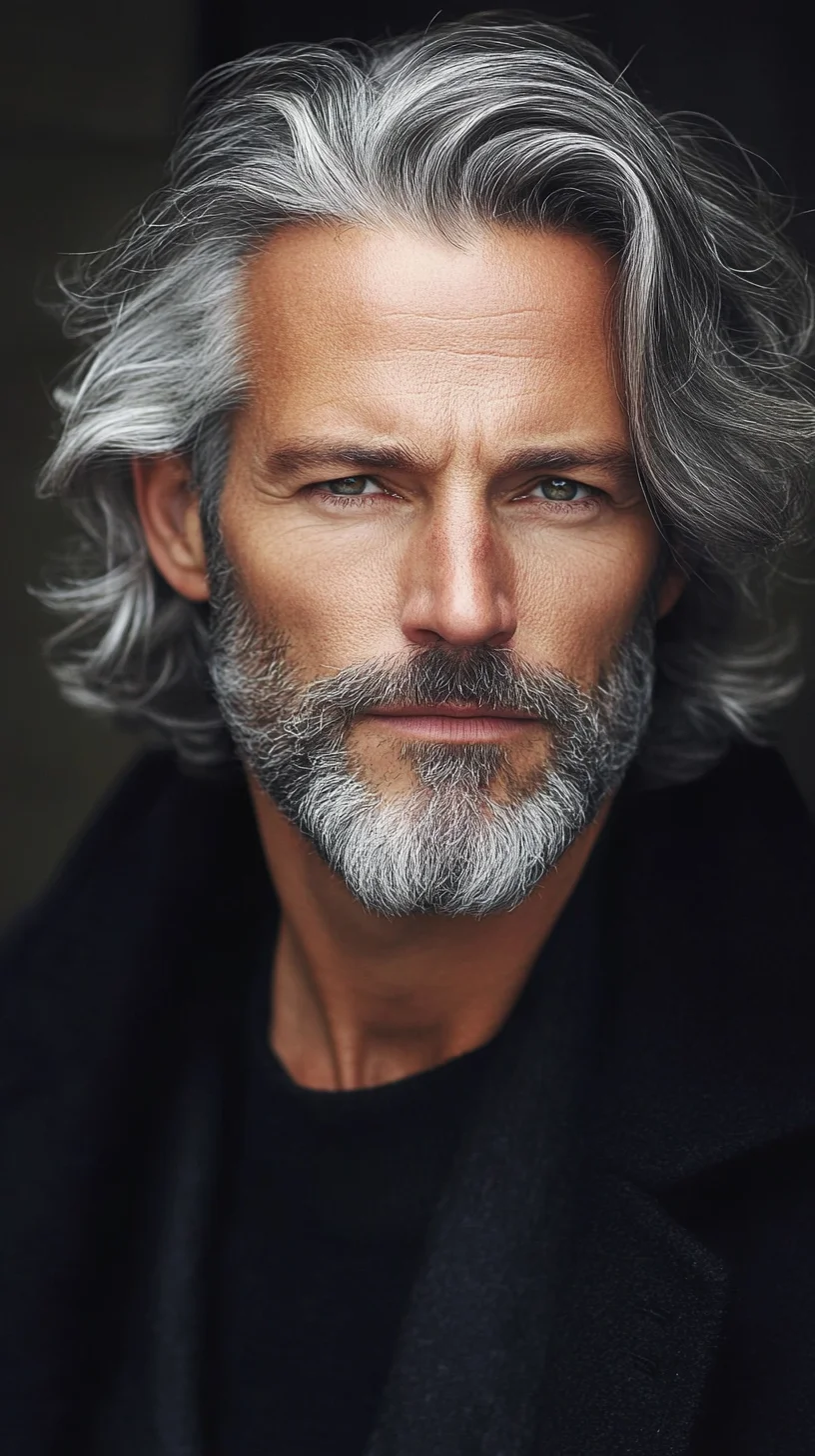 Effortlessly Stylish: Embrace the Charm of Gray Cascading Waves