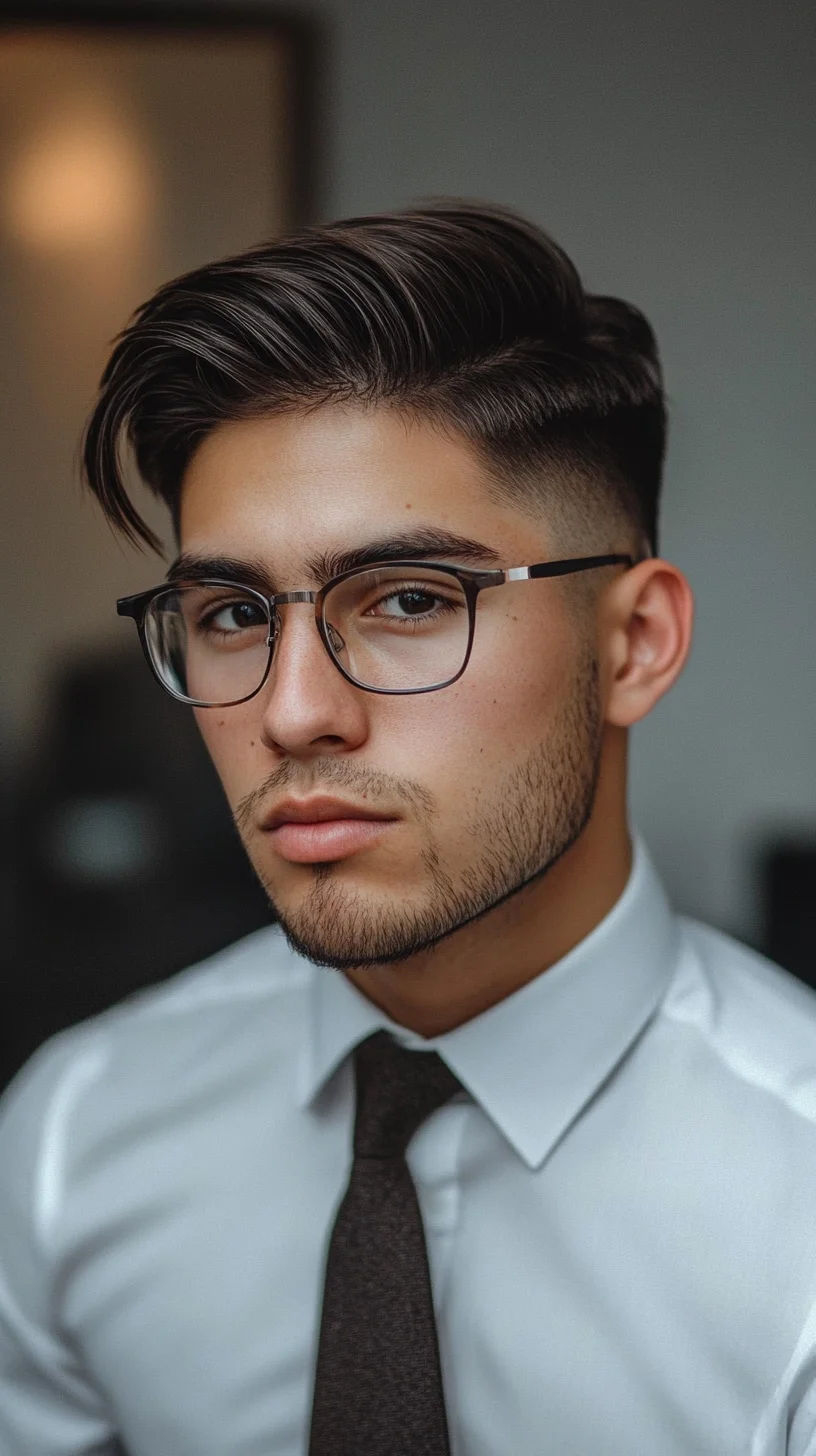 Effortlessly Stylish: The Modern Quiff with Clean Fade for a Sharp Look