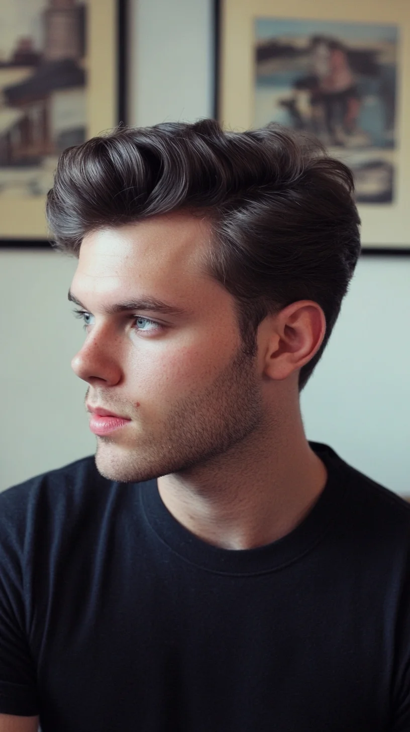 Effortlessly Stylish: The Modern Textured Pompadour