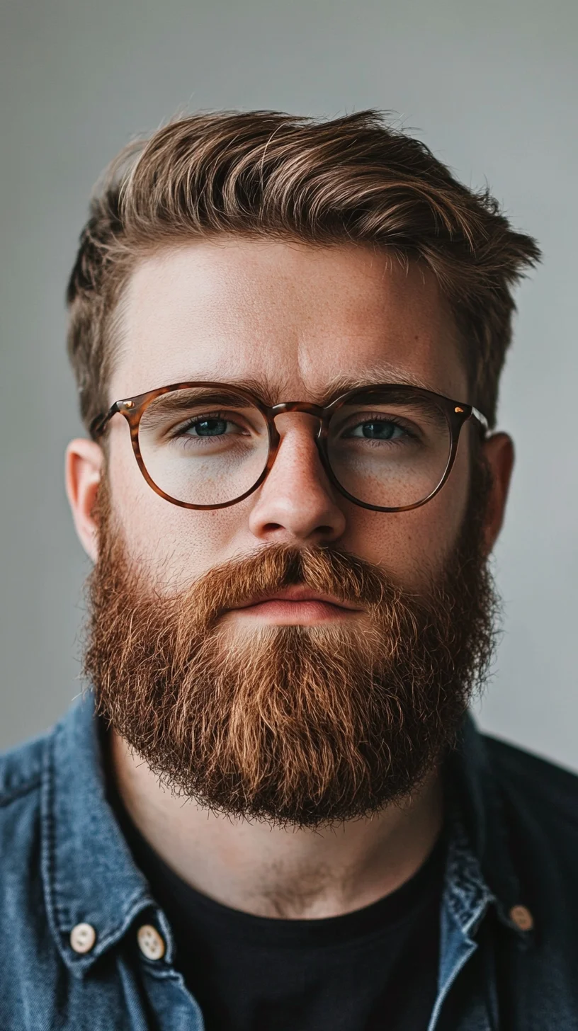 Effortlessly Stylish: The Textured Crop with Distinctive Beard