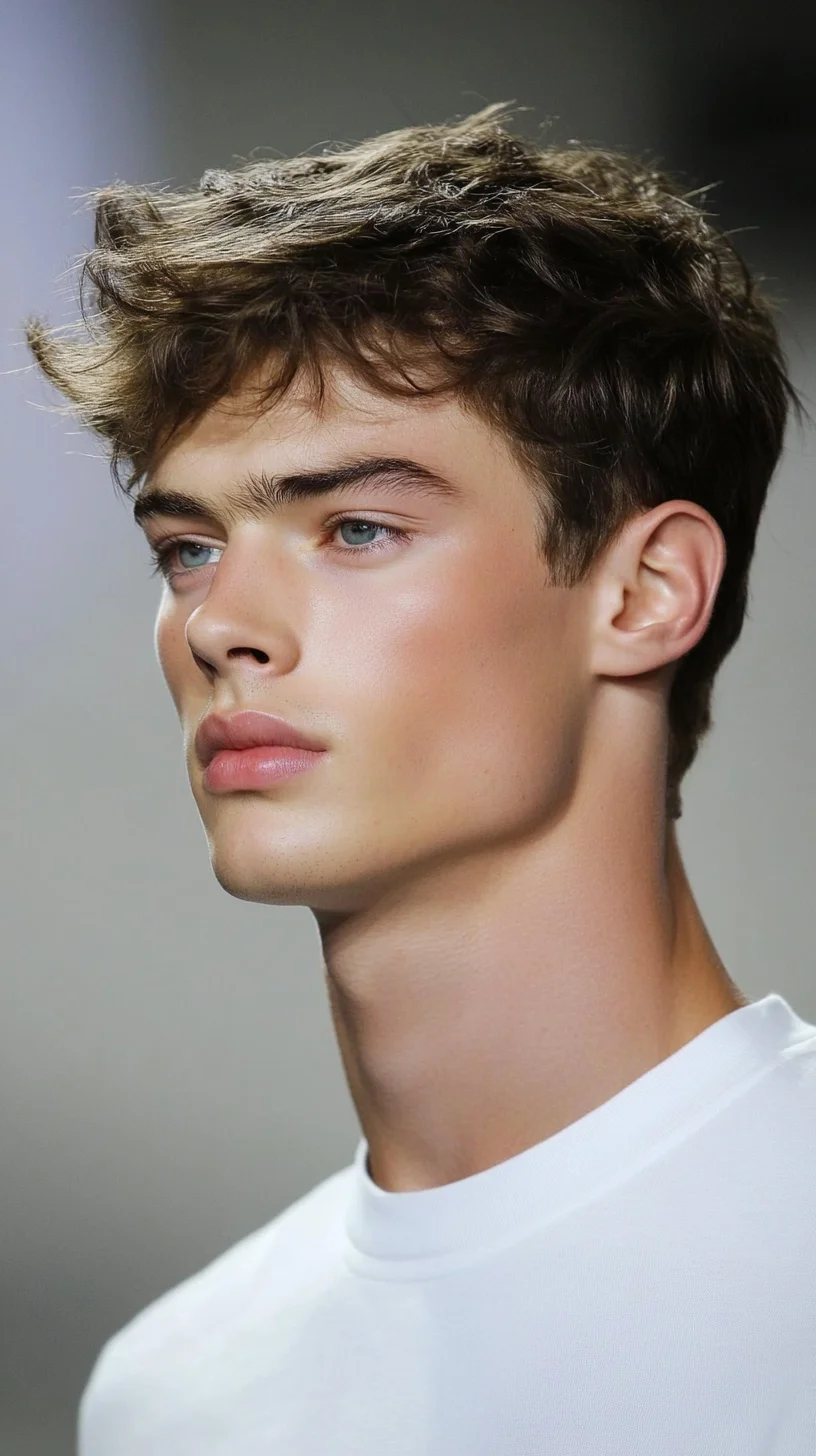 Effortlessly Textured Waves: The Chic Masculine Hairstyle for Modern Men