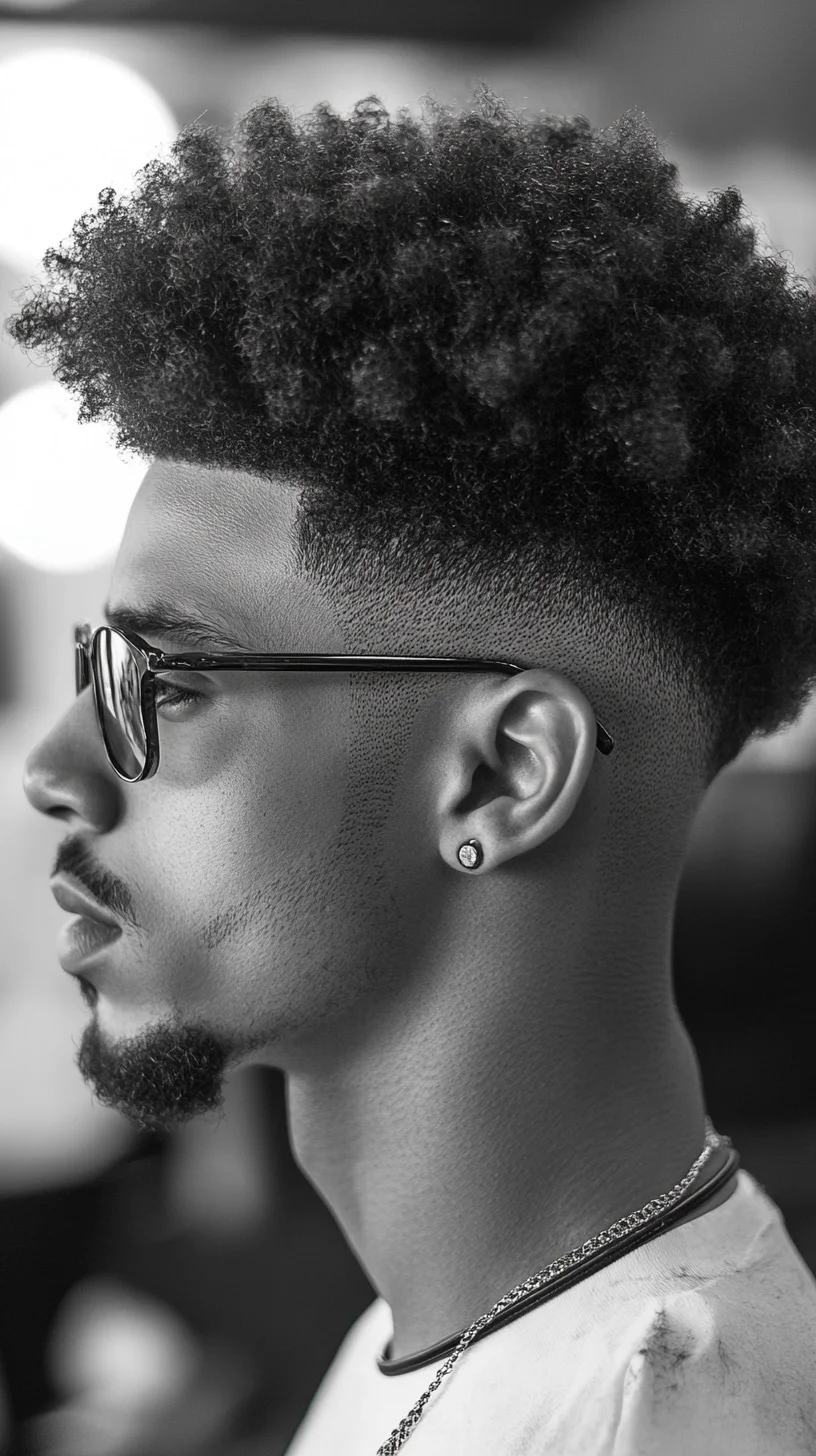 Elevate Your Look with a Bold Curly High Top Fade