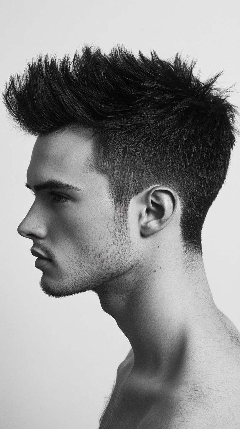 Elevate Your Look with a Bold Textured Faux Hawk for Effortless Style