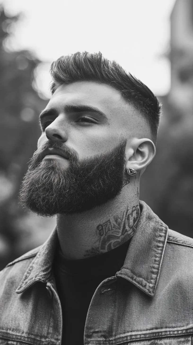 Elevate Your Look with a Sharp Fade and Defined Beard Combo