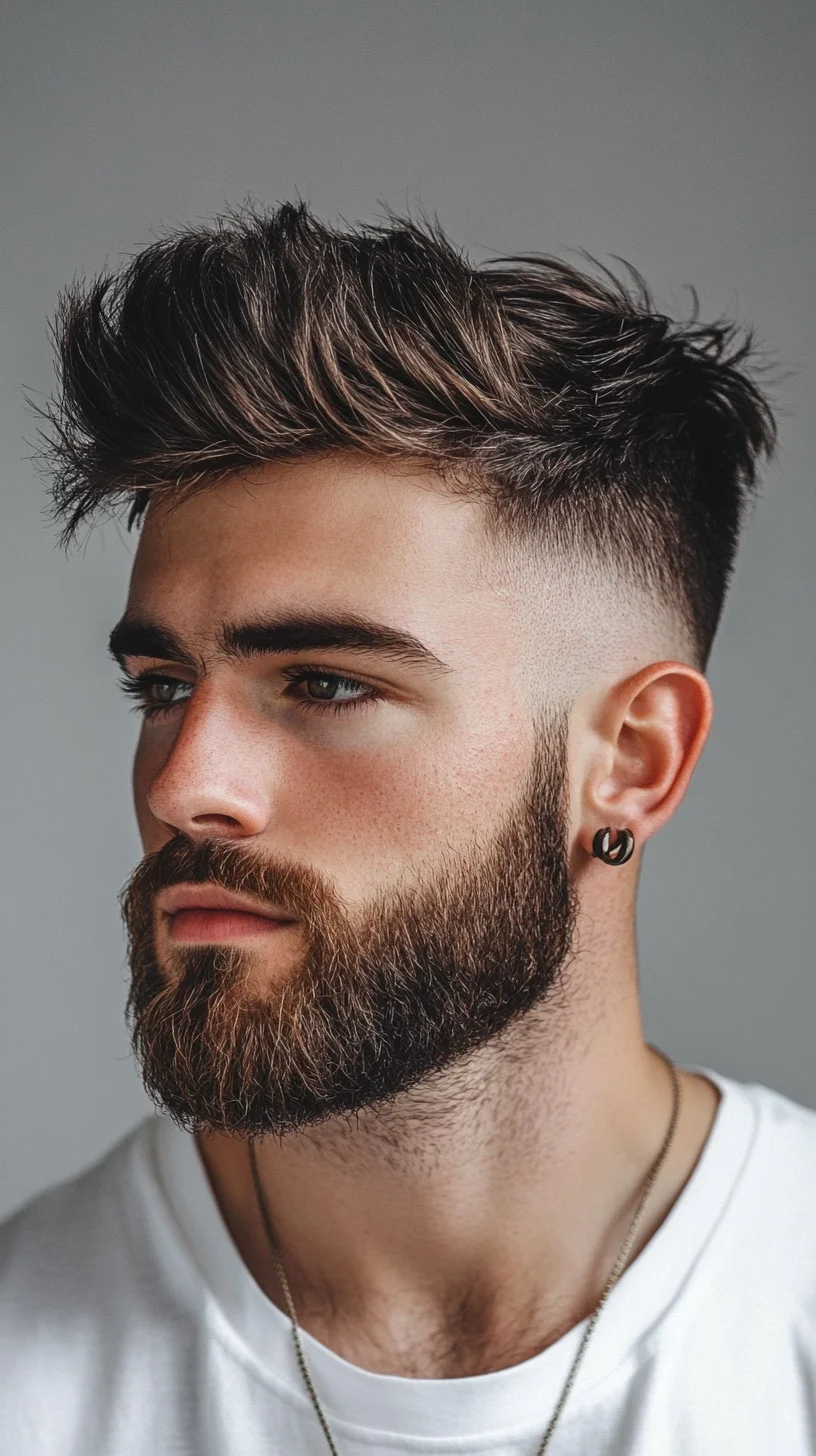 Elevate Your Look with a Textured Quiff and Taper Fade for Effortless Style