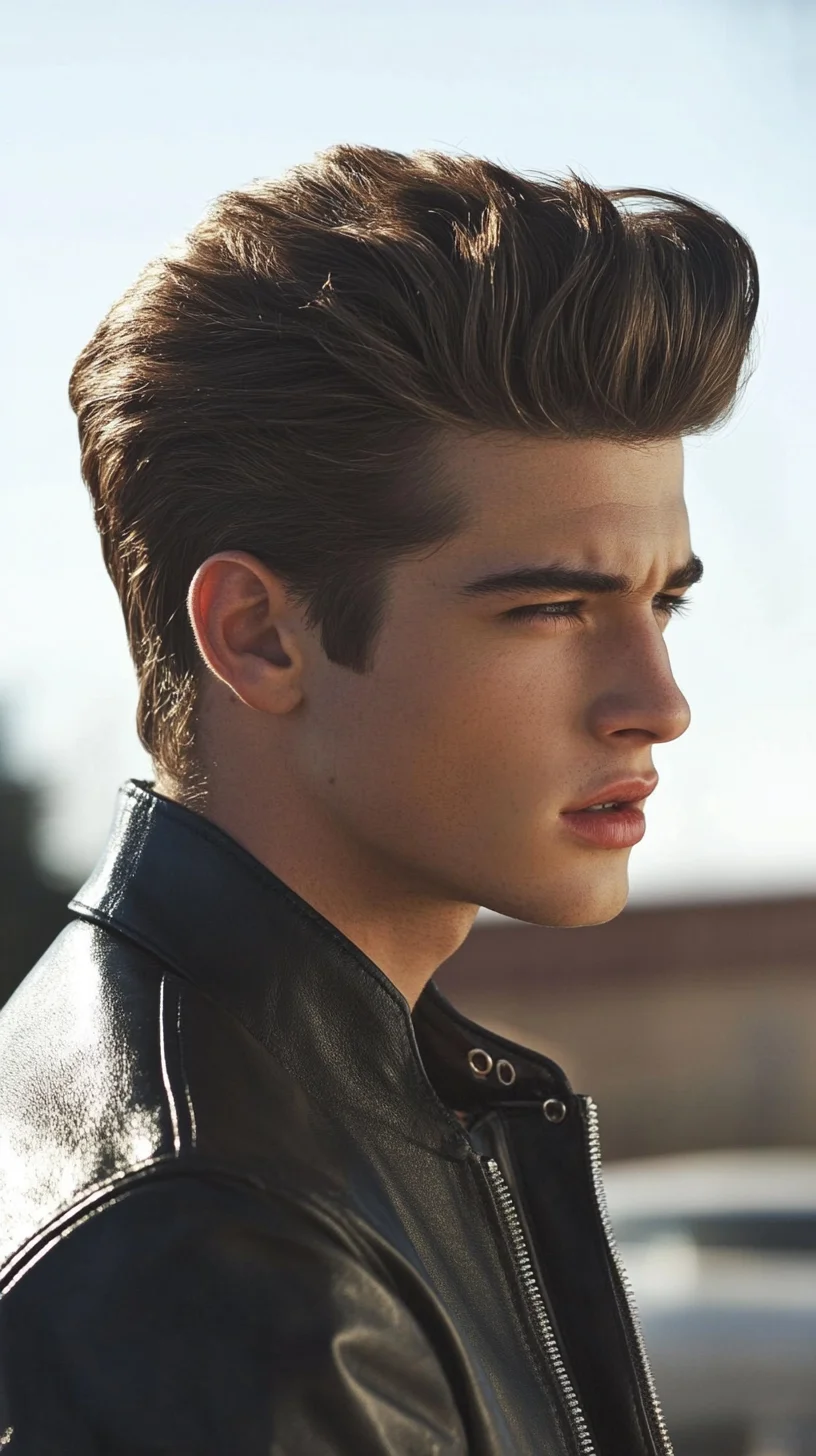 Elevate Your Look with the Bold and Structured Pompadour Hairdo