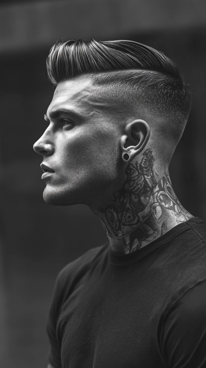 Sleek High Fade with Dramatic Volume: A Modern Masterpiece for the Edgy Gentleman