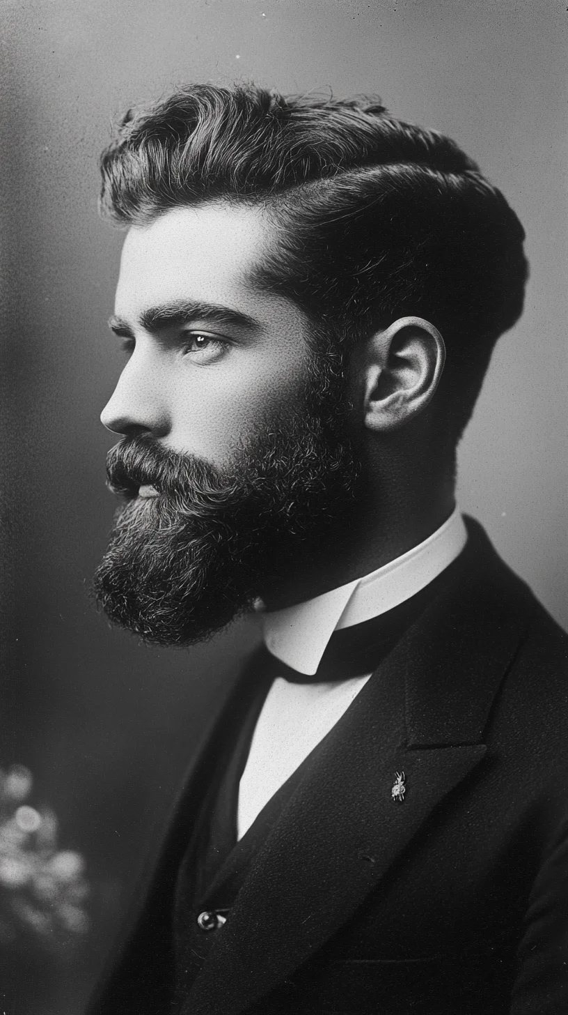 Timeless Elegance: The Classic Comb-Over with a Full Beard