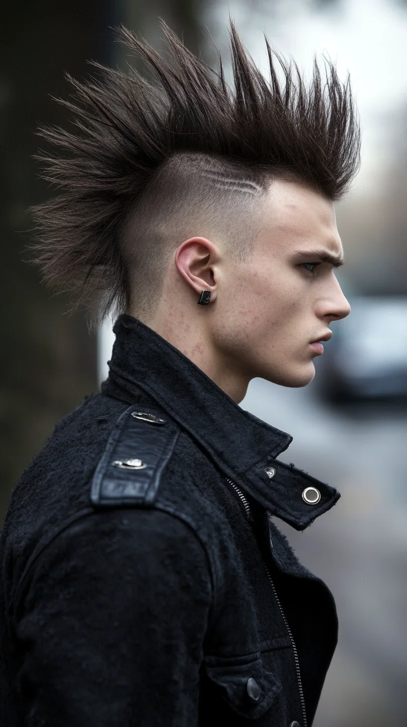 Unleash Your Inner Rebel with This Bold Spiked Mohawk Style